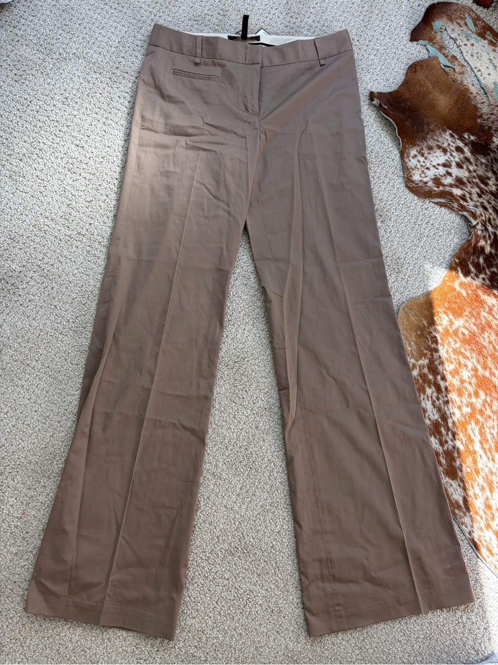 BCBGMaxAzria Brown Wide-Leg Dress Pants
